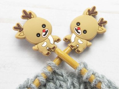Lovely Rudolph Stitch Stoppers at Knot Just Yarn