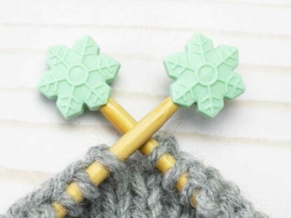 mint snowflake stitch stoppers