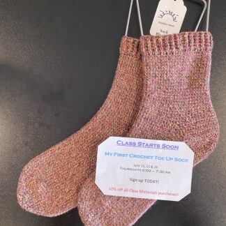 Crochet Class: My First Crochet Toe-Up Sock